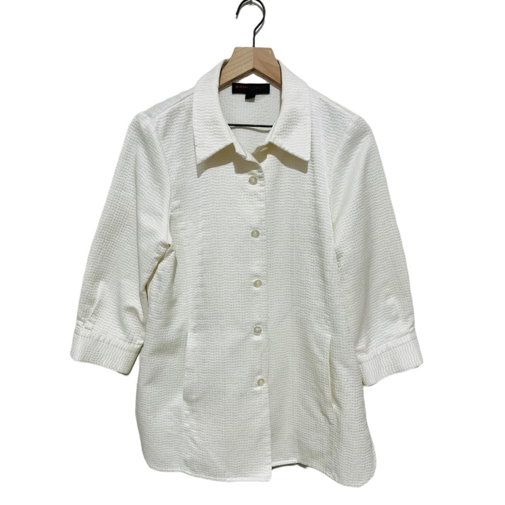 Nina Mclemore White Satin Jacket Size 8 - Picture 2 of 11